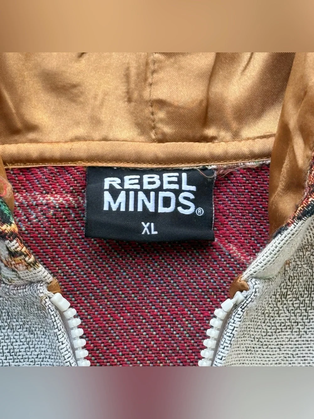 REBEL MINDS ‘STAY WILD’ Tapestry Zip Up Hoodie